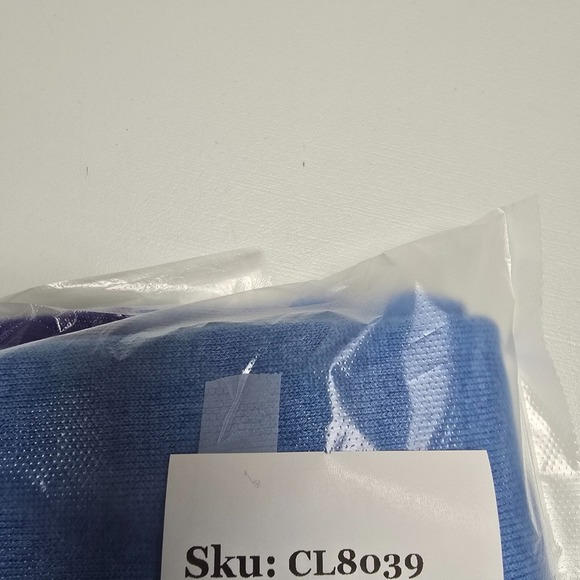 Habitat Sweater Womens Medium Blue Long Sleeve Pullover Stretch Knit Cotton - Picture 12 of 12